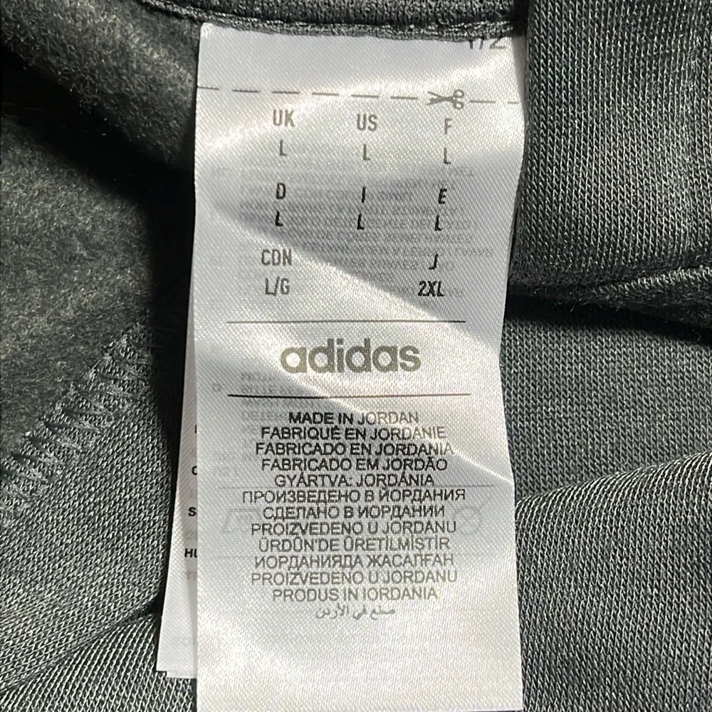 Adidas Men's Regular Fit Kangaroo Pockets Hoodie - Gray large